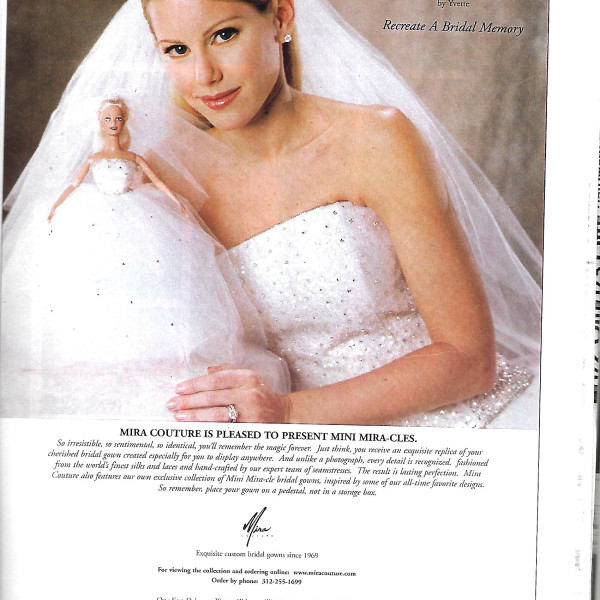 Print Ad features Mini Mira-cles Bridal dolls 2001
