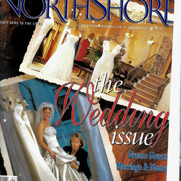 Mira Couture featured on cover of Bridal Issue of North Shore Magazine 2002