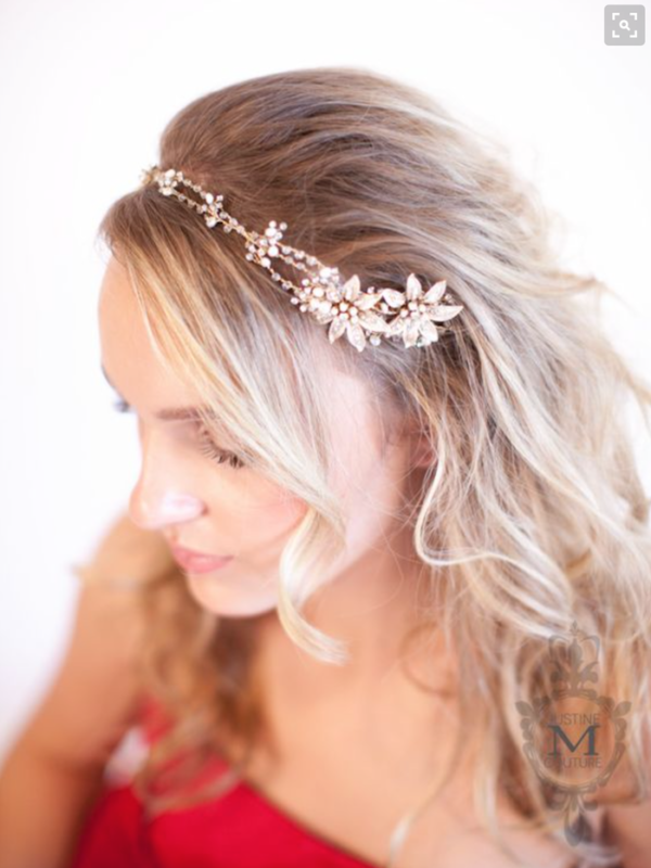 Justine M Couture Gardenia Hairvine Accessories Chicago