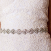 Justine M Couture Jessica Sash Accessories Chicago Silver