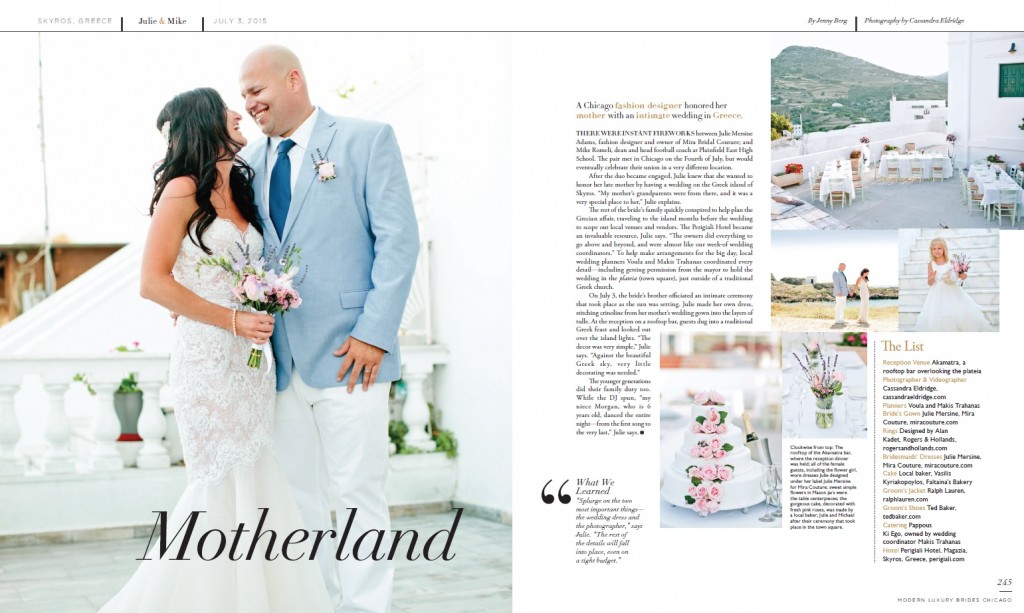 Modern Luxury Mira Couture Julie Mersine Wedding Greece