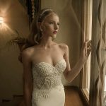 Mira Couture Netta Benshabu Kirra Wedding Bridal Dress Gown Chicago Boutique Front Detail