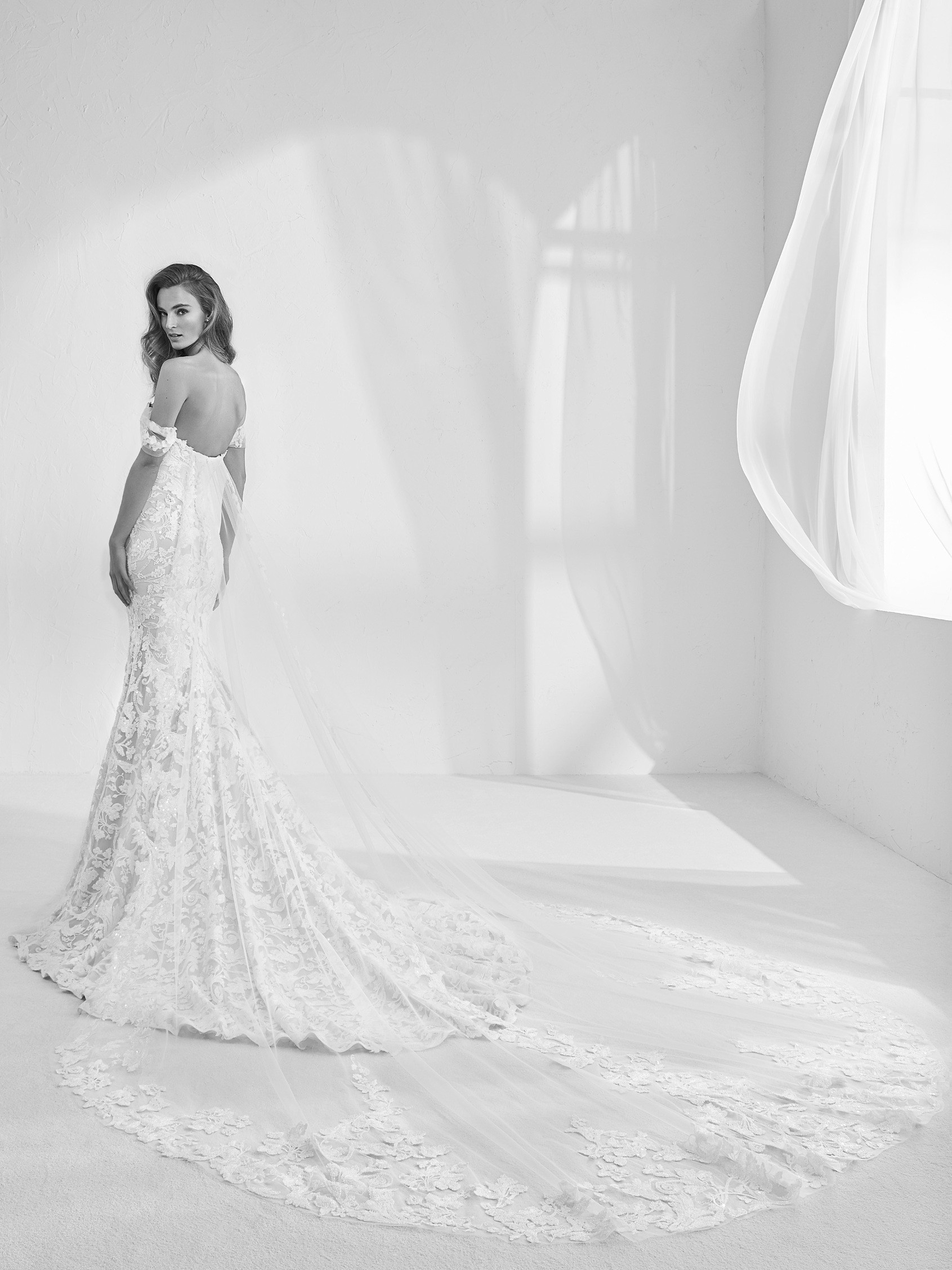 pronovias detachable train