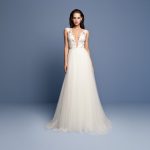 Mira Couture Daalarna Ocean 415 Wedding Dress Bridal Gown Chicago Boutique Front