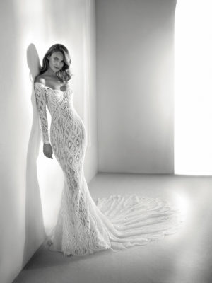 Mira Couture Atelier Pronovias Royal Wedding Gown Bridal Dress Chicago Boutique Front