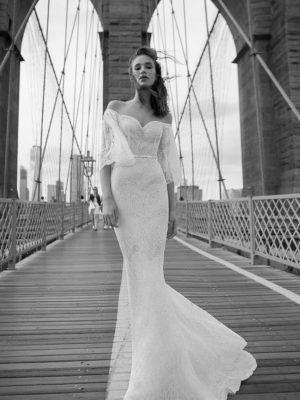 Mira Couture Flora Serah Wedding Gown Bridal Dress Chicago Boutique Front Full