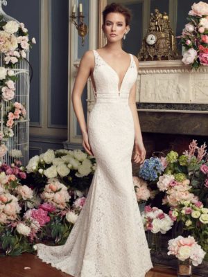 Mira Couture Mikaella 2154 Wedding Dress Bridal Gown Chicago Boutique Front