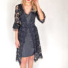 Mira Couture Chicago Boutique Black Lace Bell Sleeve Custom Dress