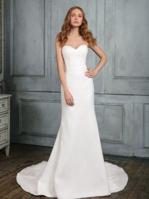 Mira Couture Justin Alexander Wedding Dress Bridal Gown Chicago Boutique Front