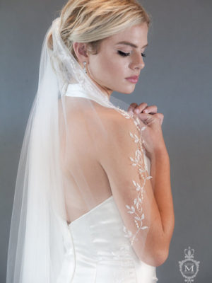 Mira Couture Justine M Couture Parisienne Bridal Veil Chicago Boutique Detail