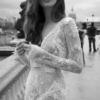 Mira Couture Netta Benshabu Elinore Wedding Dress Bridal Gown Chicago Boutique Front Detail