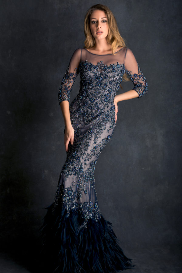 Mira Couture Ysa Makino 27797 Eveningwear Gown Cocktail Dress Chicago Boutique Front