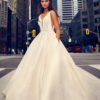 Mira Couture Paloma Blanca 4825 Wedding Dress Bridal Gown Chicago Boutique Back Full
