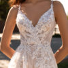 Mira Couture Pronovias Hyperion Wedding Dress Bridal Gown Barcelona Designer Chicago Boutique Front Detail 1