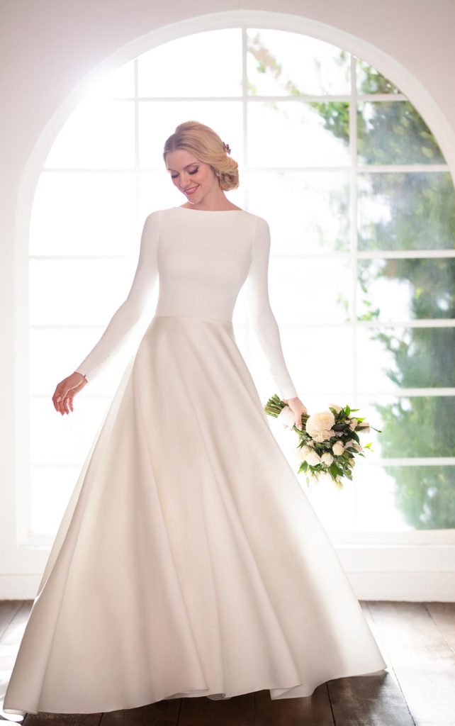 silk zibeline wedding dress