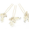 Twiggy Hair Pins arranged with pearl and crystal details in Chicago style