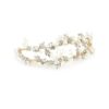 Golden floral headpiece adorned with pearls and crystals in Chicago