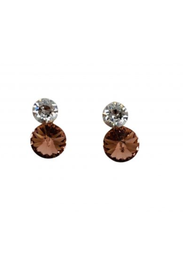Blush Rose Swarovski Crystal Earrings by Creations Georgianni