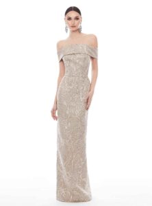 4354 by Frascara elegant off-shoulder gown in Chicago