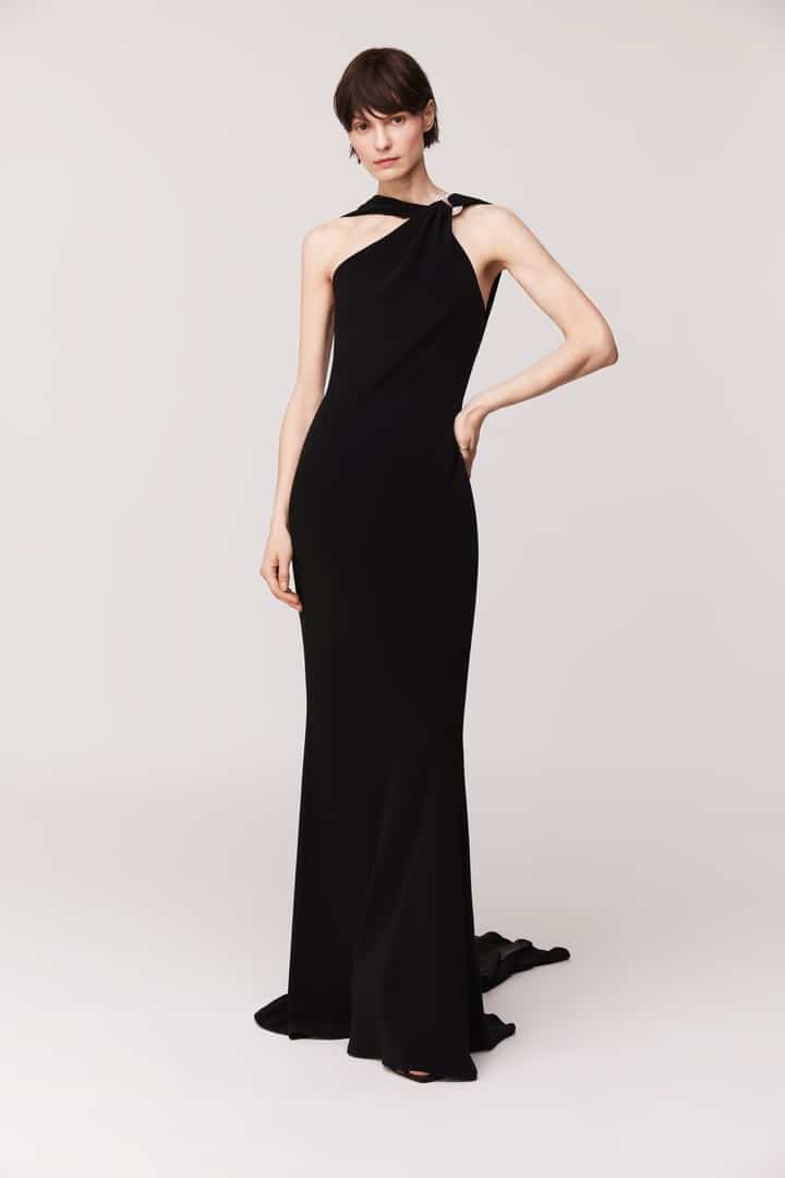 Halter gown Bias cut with draped bodice