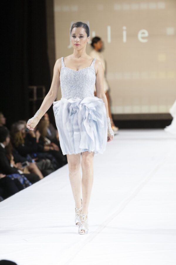 Short Ruffled Skirt Dress by Mira Couture