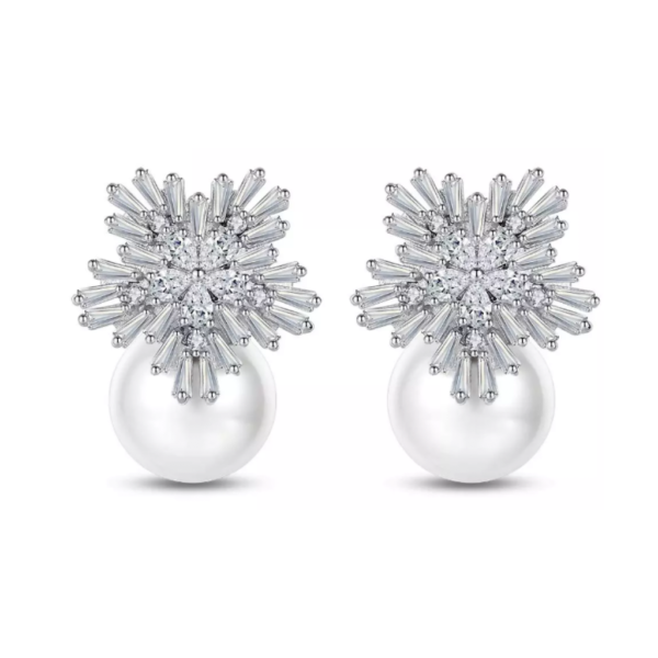Pearl Constellation Diamontage Earrings by Margaret Rowe