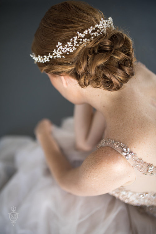 Wood Anemone Hair Vine by Justine M Couture