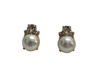 Oyster Pearl Swarovski Earrings b Creations Georgianni